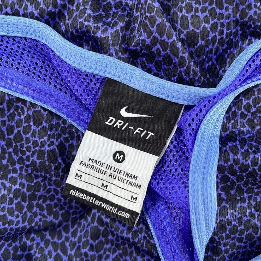Nike Dri-FIT Purple Blue Snakeskin Reptile Print Mesh Racerback Tank Top M